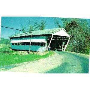 Fairfield County Ohio Hannaway Covered Bridge Postcard Travel Souvenir Unposted